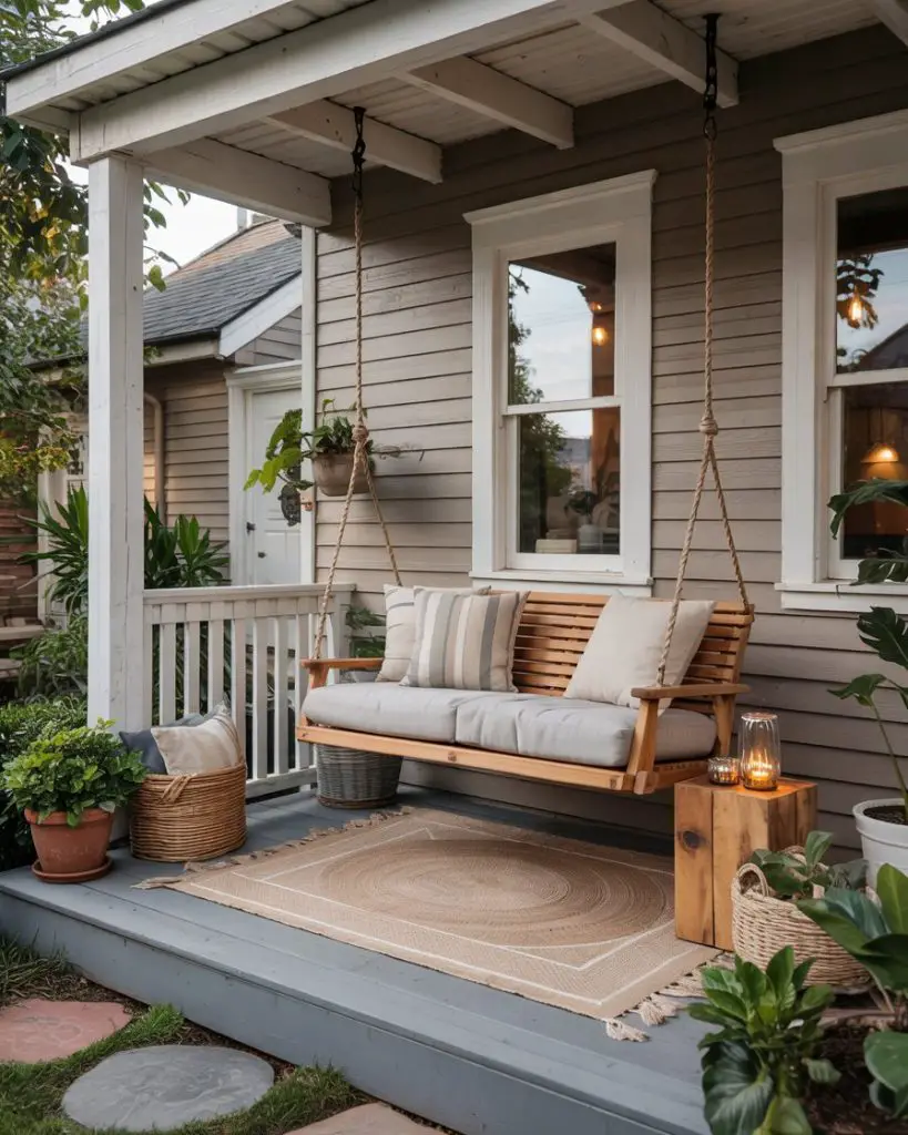 Porch Ideas 2025: 74 Best Decorating, Swing, Ceiling, Railing, Tiles ...