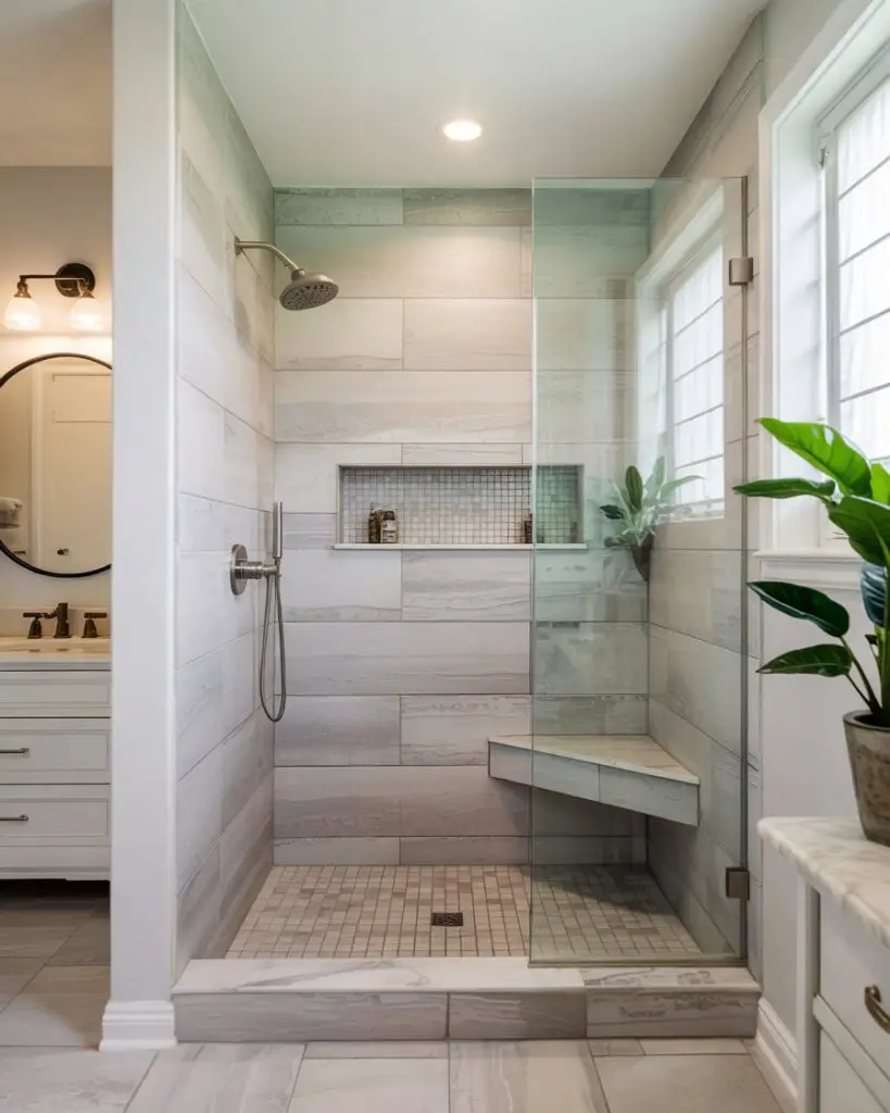 69 Walk In Shower Ideas 2025: Small Bathroom Layouts, Half Walls, No ...