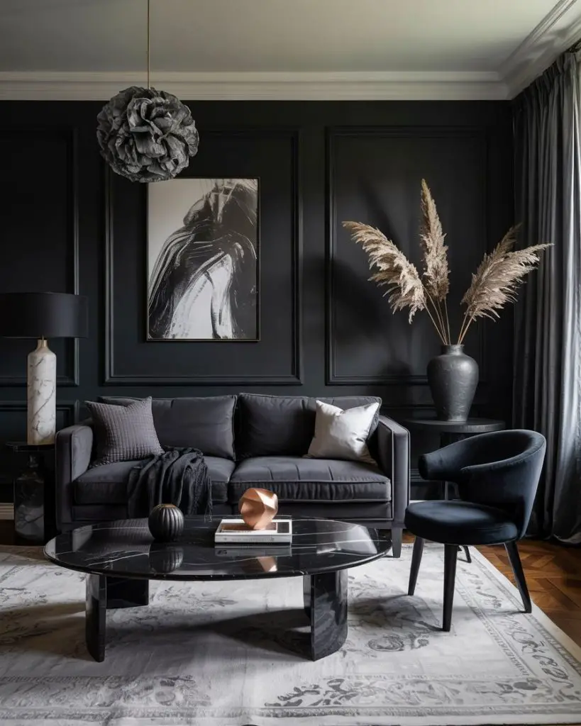 71 Black Living Room Design 2025 Apartments and Homes Decoration