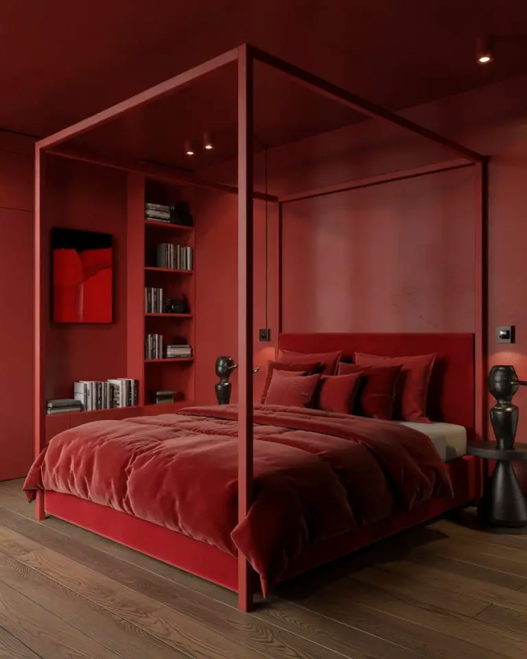 Red Bedroom 2025 Ideas: 64 Aesthetic Cozy Decor, Color Palettes and ...