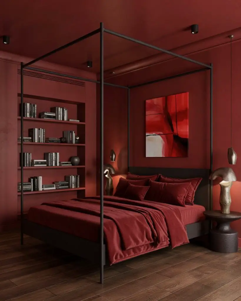 Red Bedroom 2025 Ideas: 64 Aesthetic Cozy Decor, Color Palettes and ...