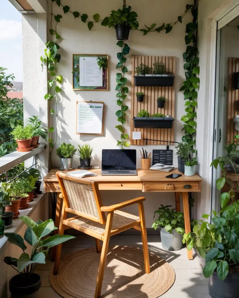 50 Balcony Workspace Ideas 2025 for Small Spaces | Enclosed, Open, Cozy ...