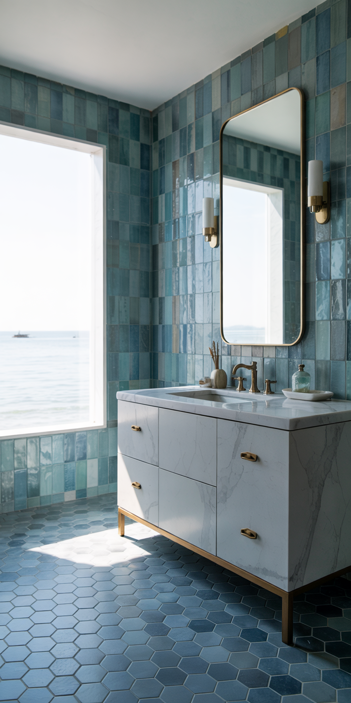 Blue Serenity Bathroom Design