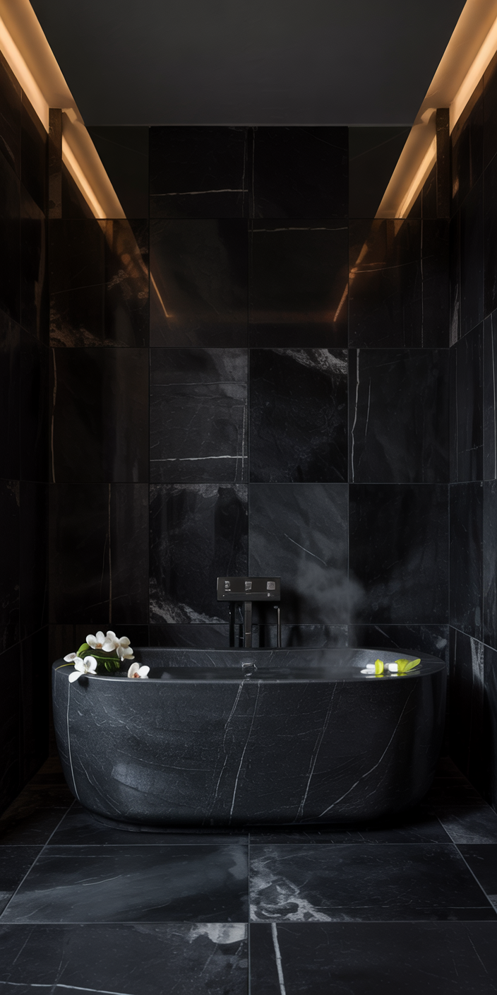 Dark Stone Luxury Bathroom