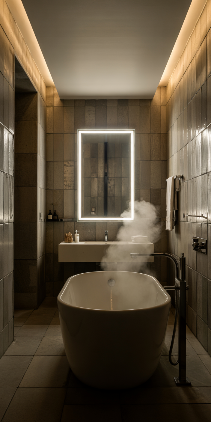 Dark and Dramatic Aesthetic Bathroom