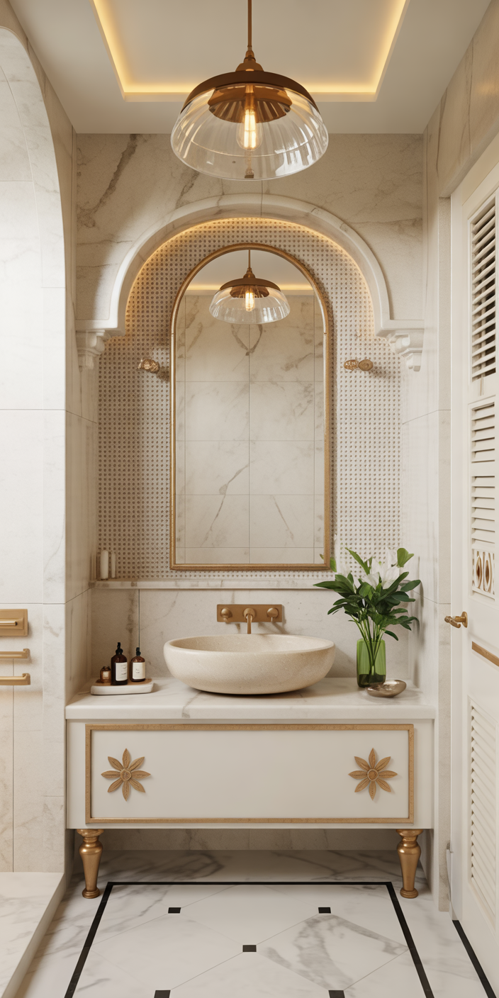 Indian Marble Modern Bathroom