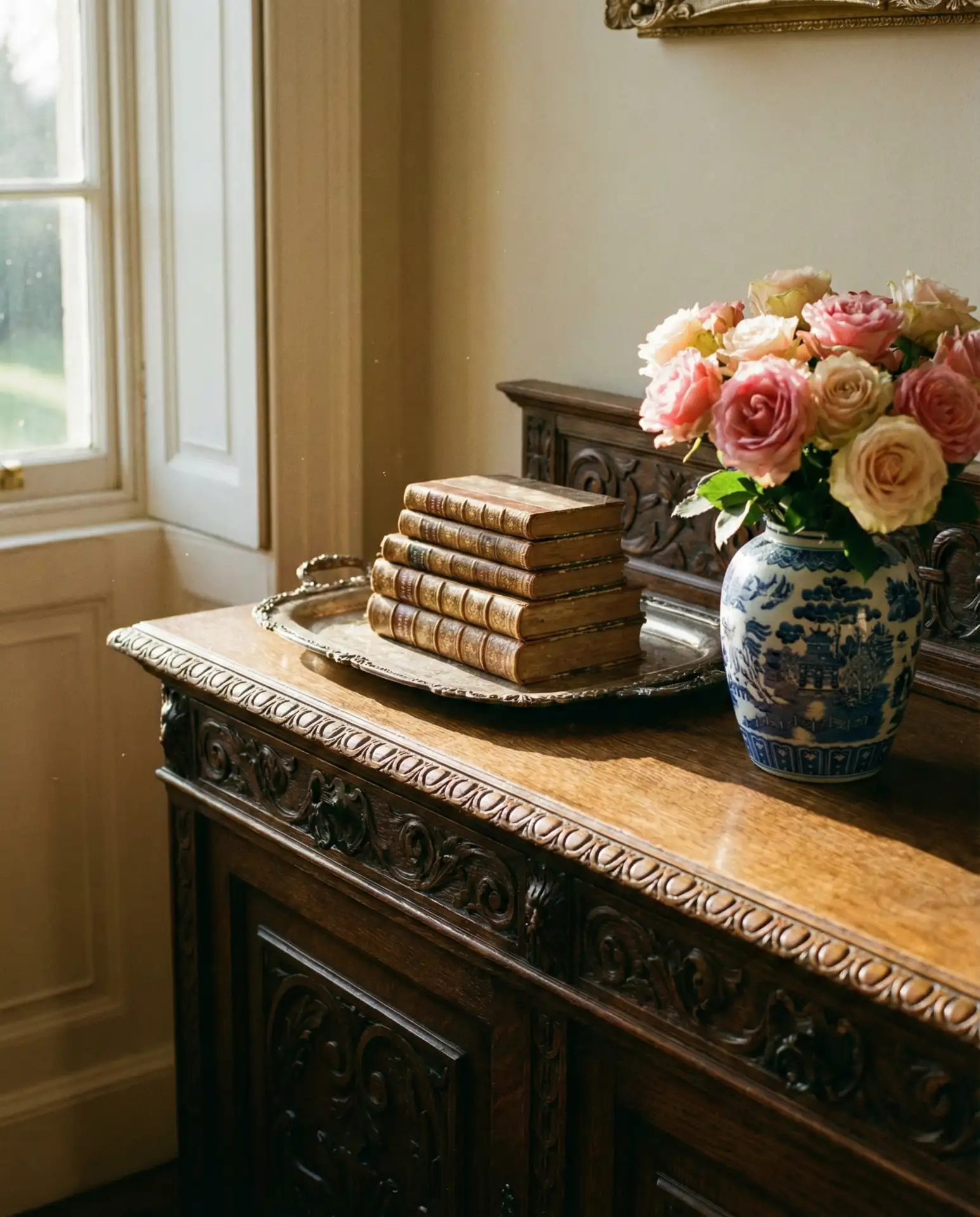Antique Entry Table with Heirloom Charm 2