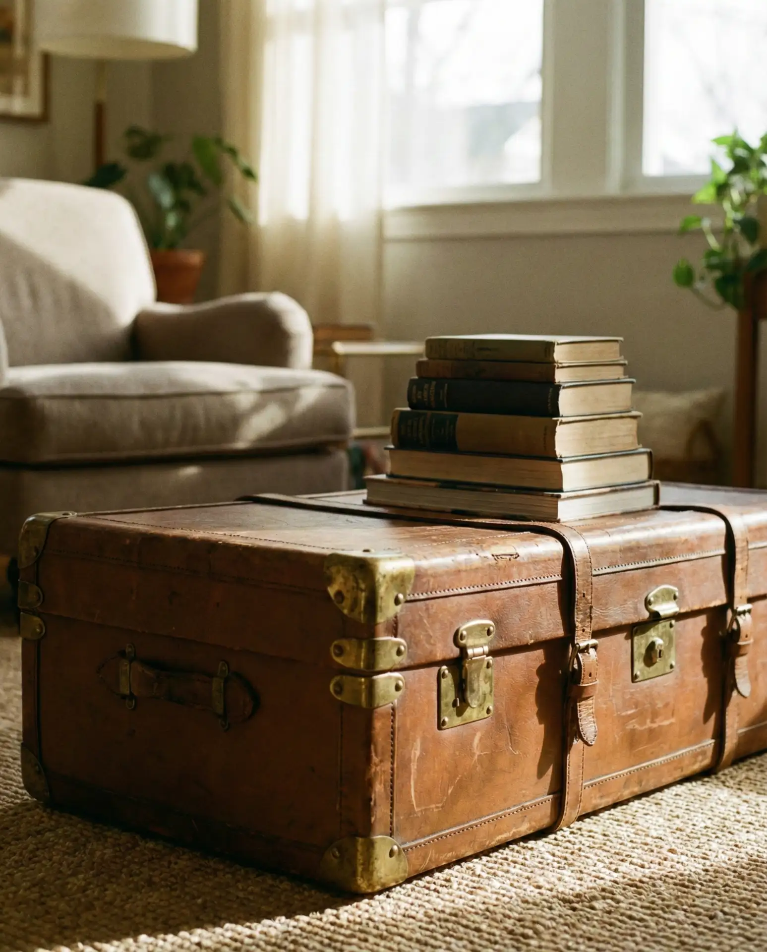 Antique Western Trunks as Storage 2