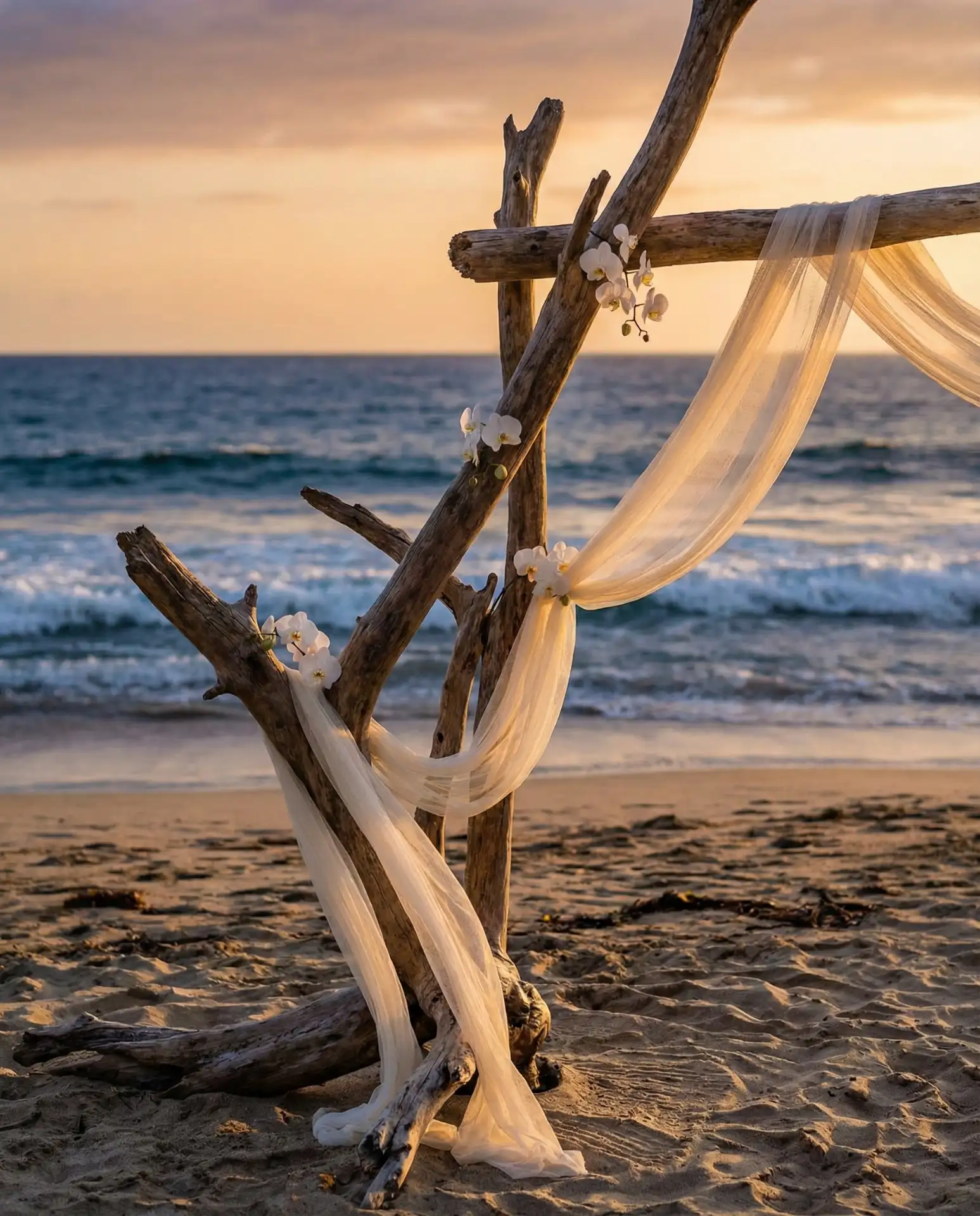 Beach Wedding Driftwood Installations 1