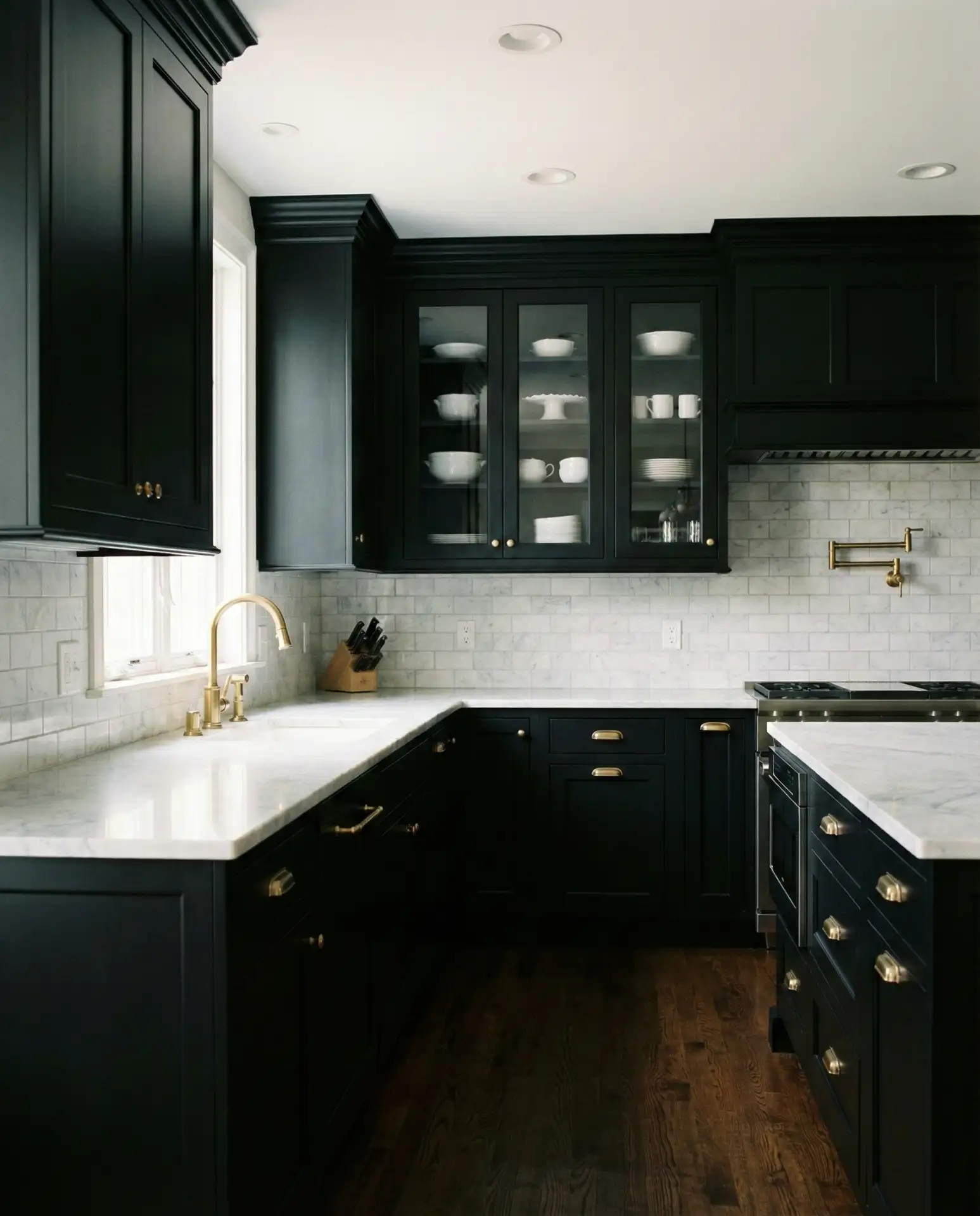 Black Cabinets Painted in Tricorn Black Tone 1