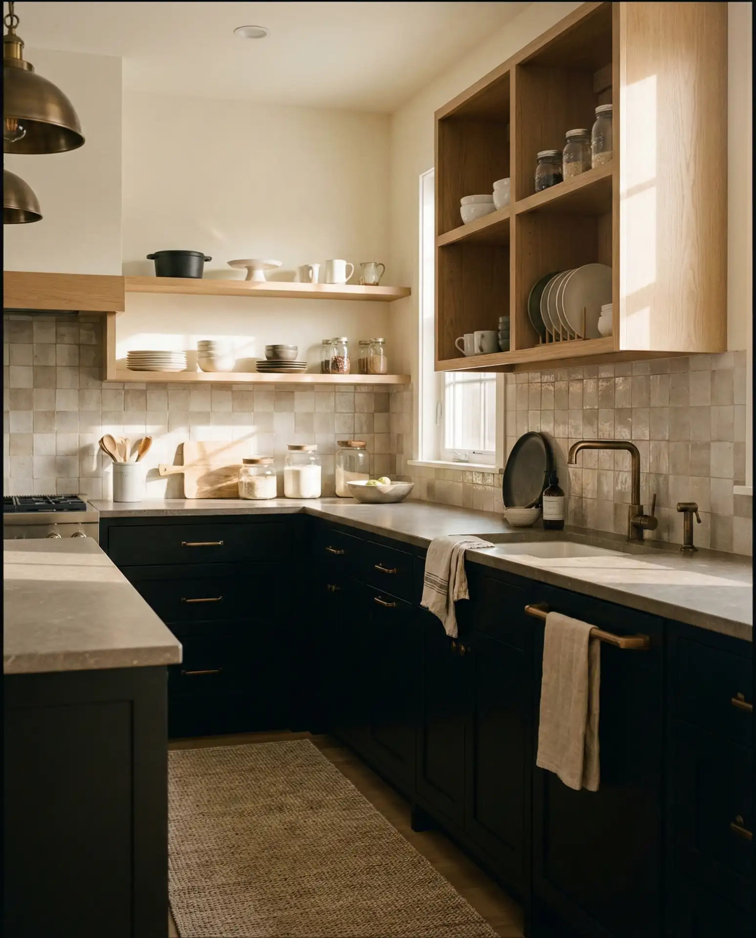 Black Cabinets Painted in Tricorn Black Tone 2