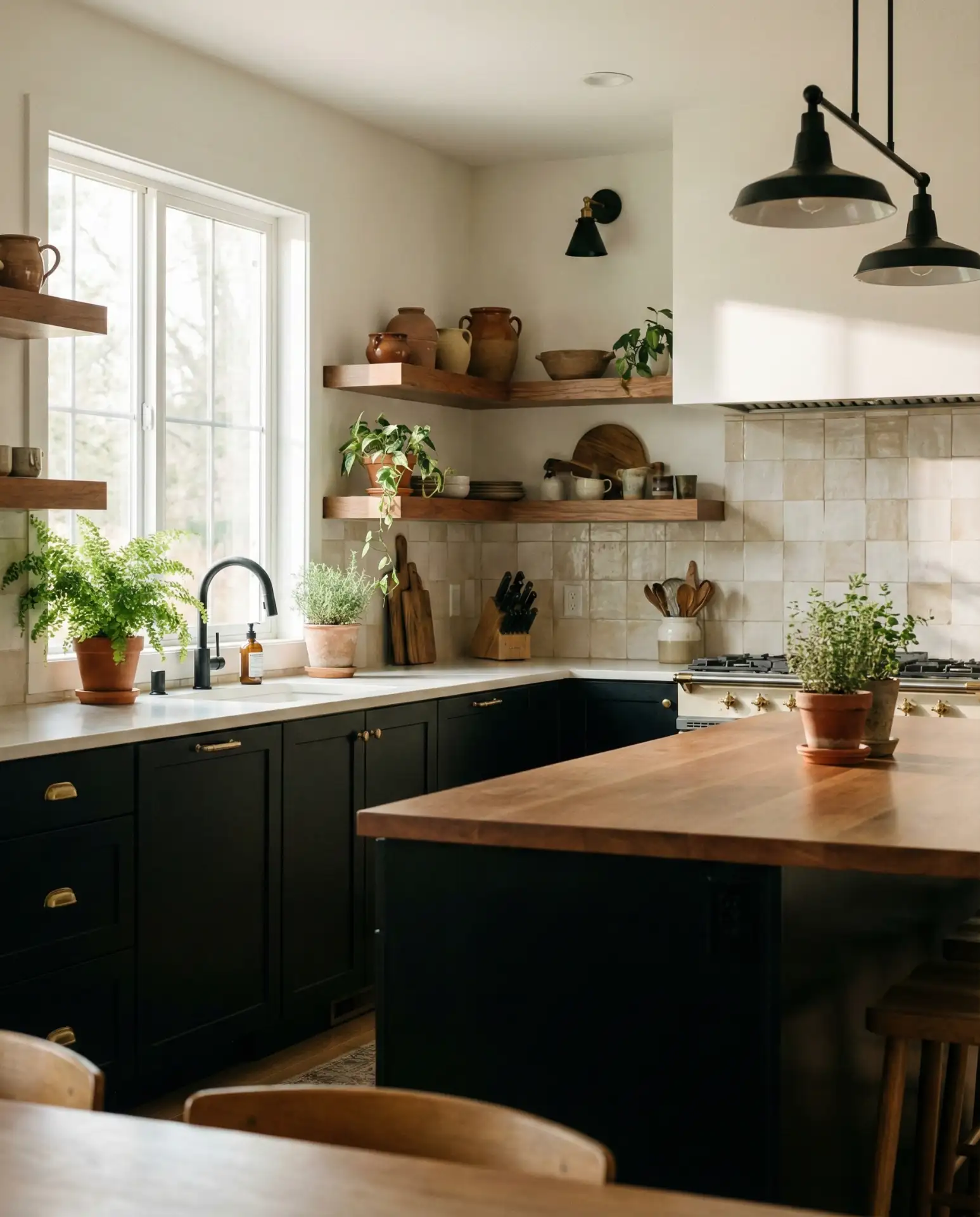 Black Cabinets with Black Countertops for Drama 2