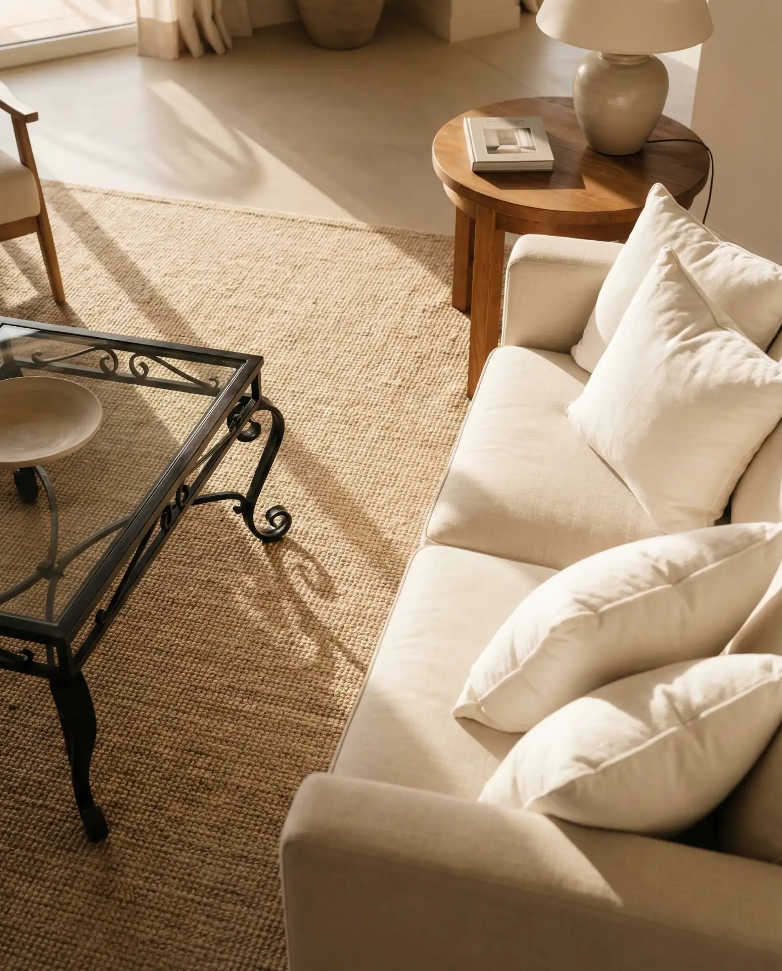 Black Western Accents in a Neutral Living Room 1