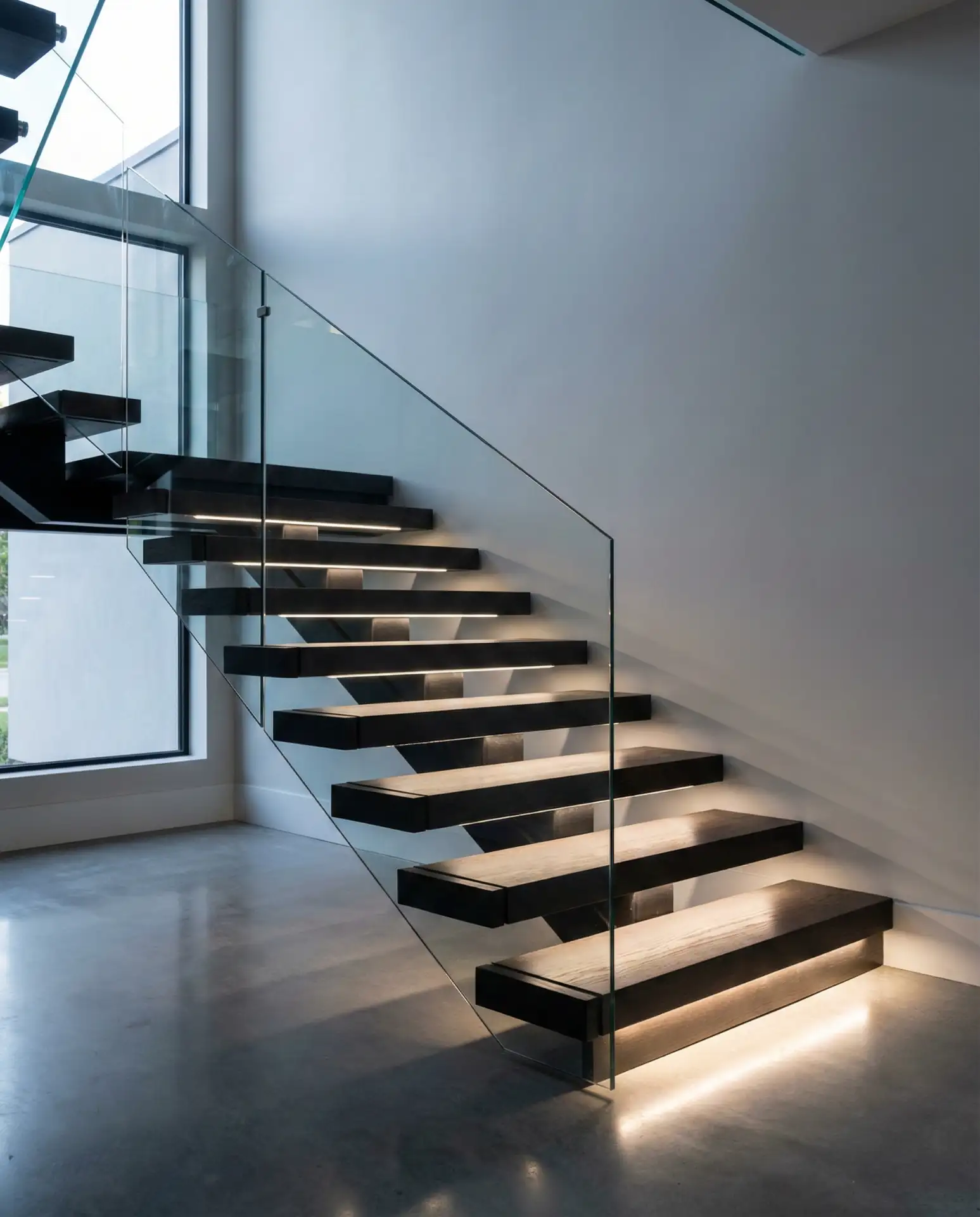 Bloxburg-Style Modern Staircase with LED Strips 1