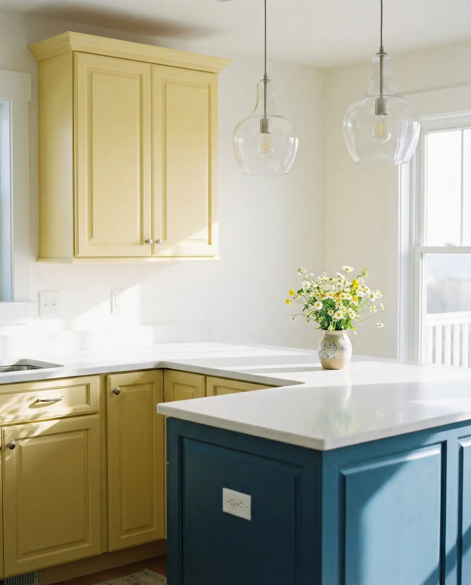 Blue and Yellow Coastal Kitchen 2