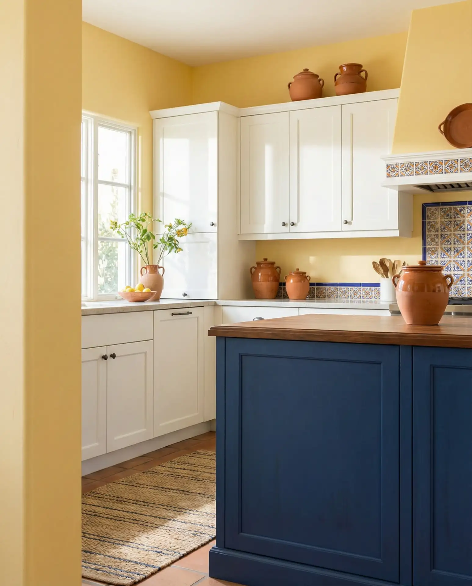 Blue and Yellow Kitchen Color Blocking 2