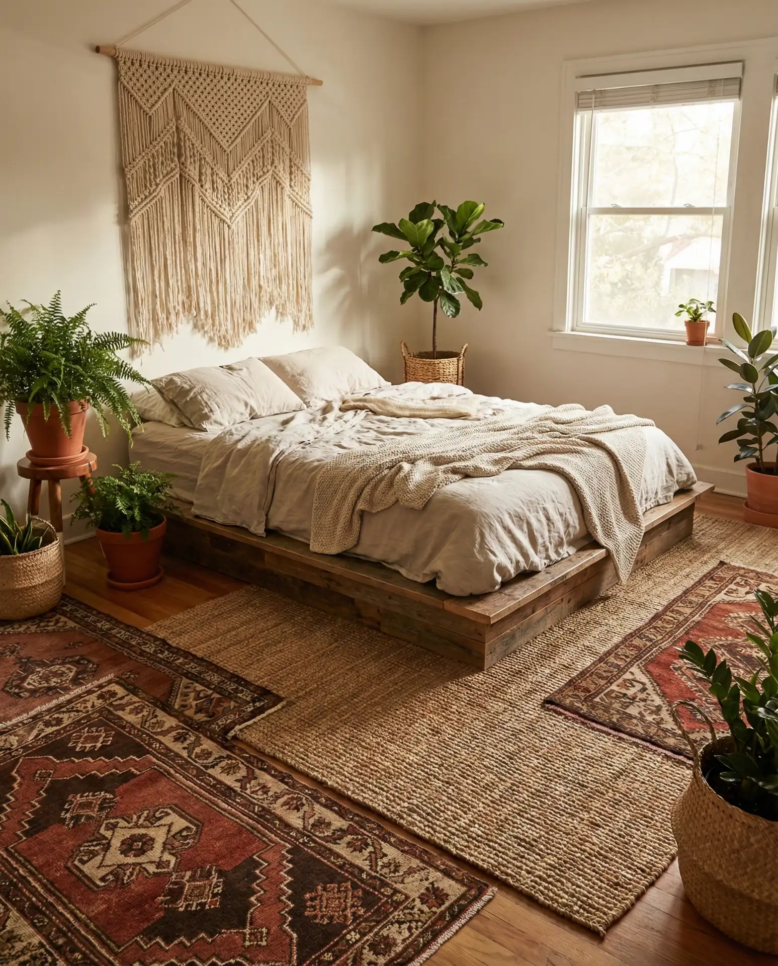 Bohemian Layered Rugs and Textiles 1