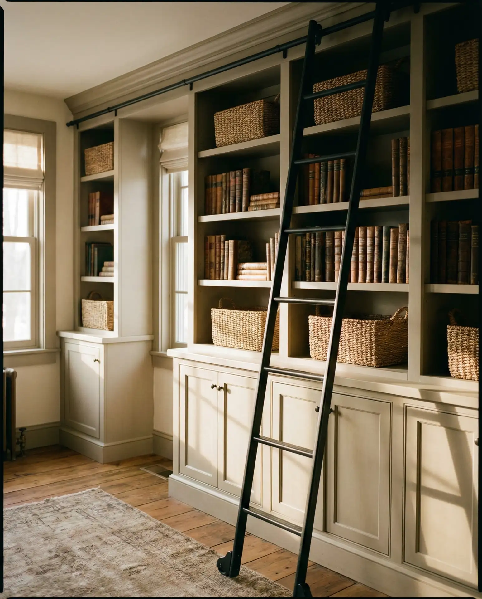 Built-In Shelving with Ladder-Access 2