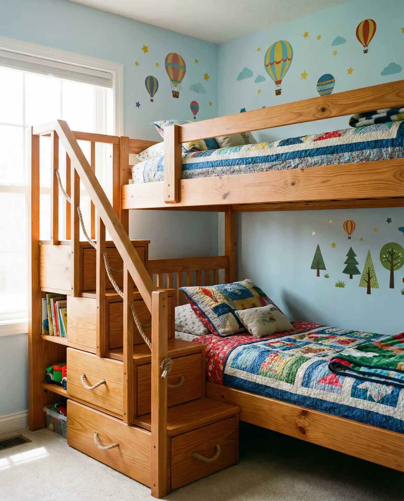 Bunk Beds with Storage Drawers for Two Kids 2