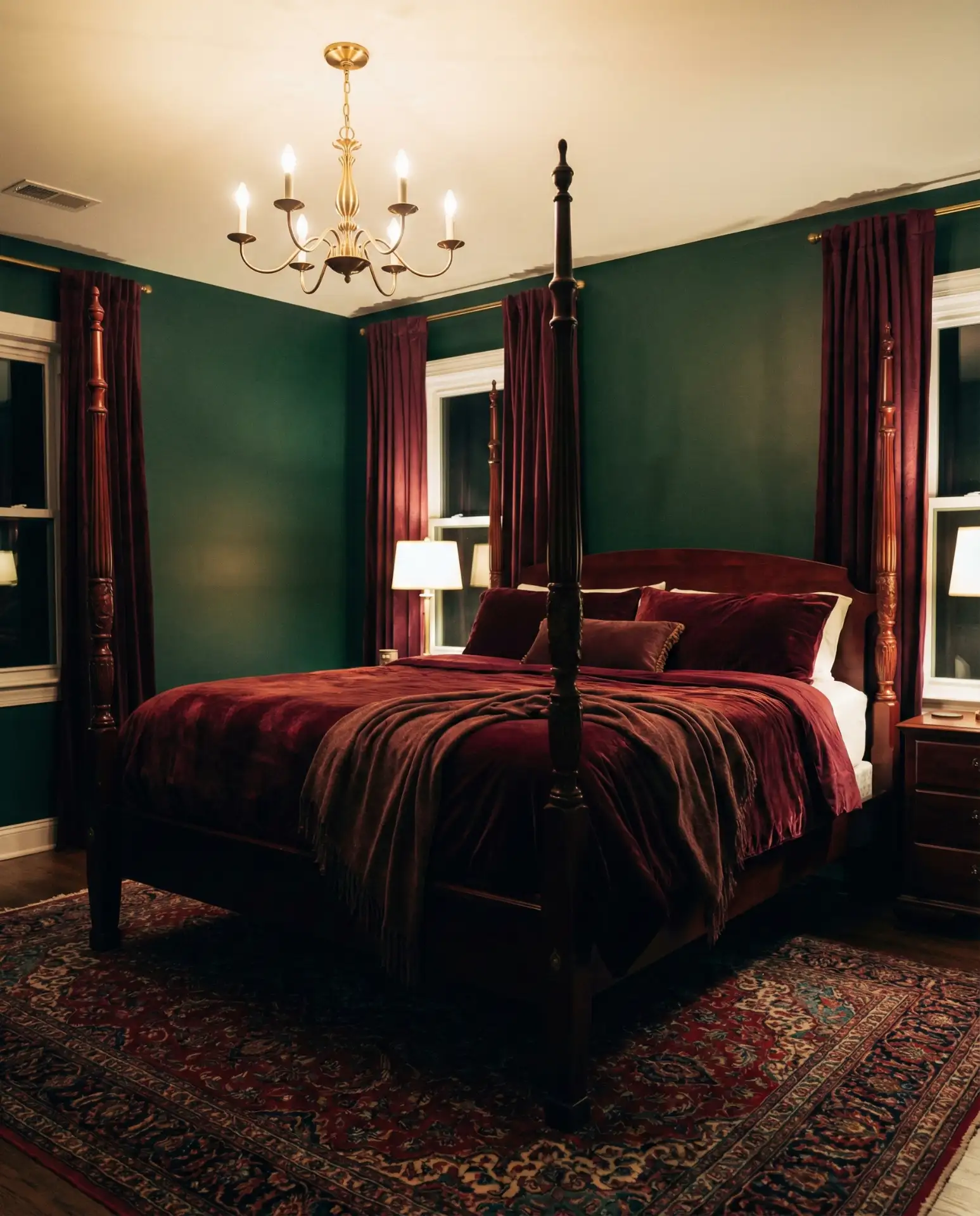 Burgundy and Green Jewel Box Luxury 1