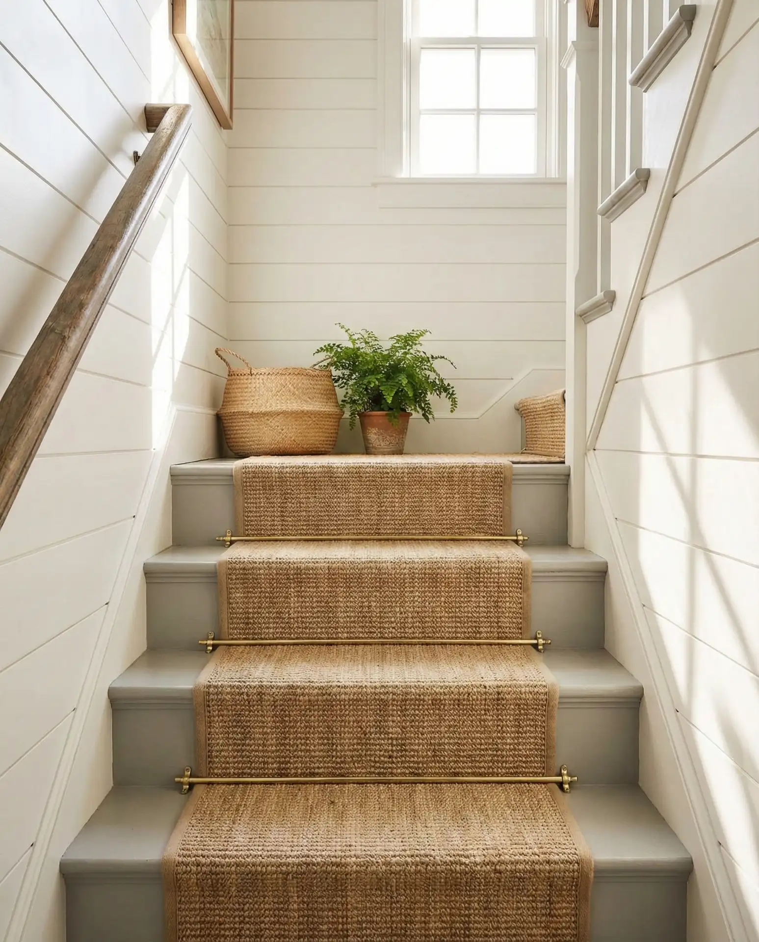 Carpeted Runner on Painted Stairs 2