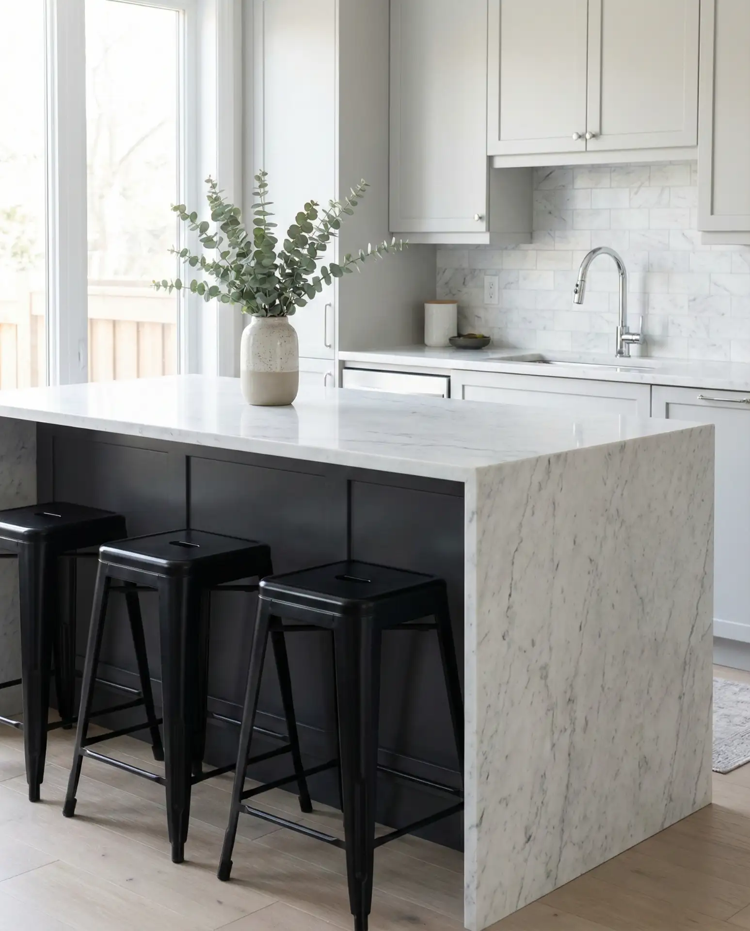 Charcoal Grey with White Marble 1