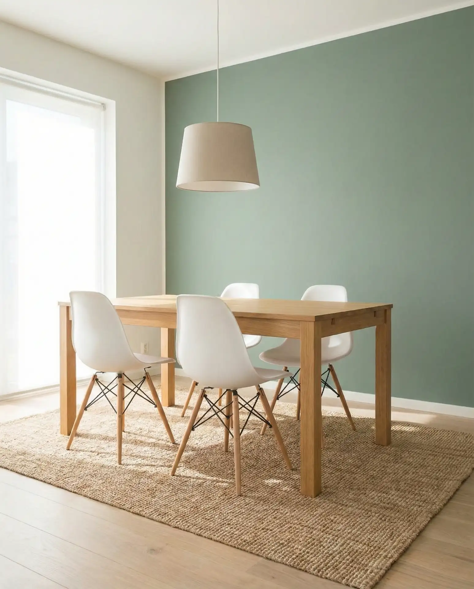 Colorful Accent Walls in Muted Scandinavian Interiors 2