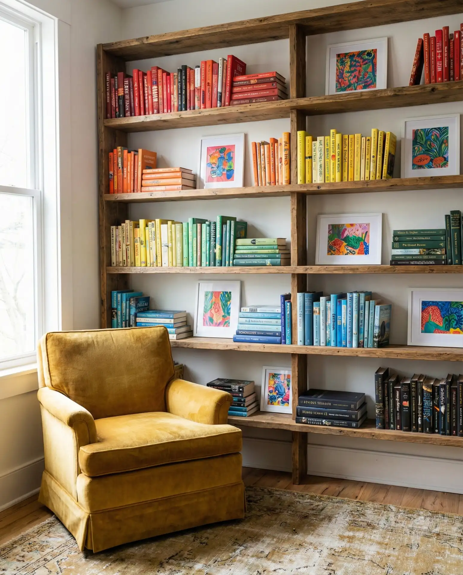 Colorful Eclectic Book Display 2