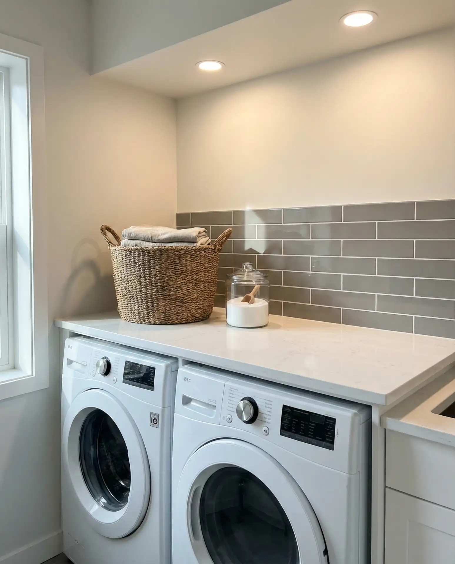 Countertop Above Front-Load Washer and Dryer 1