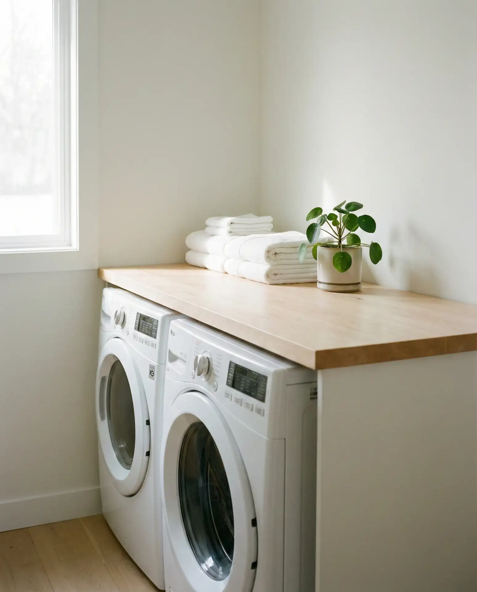 Countertop Above Front-Load Washer and Dryer 2