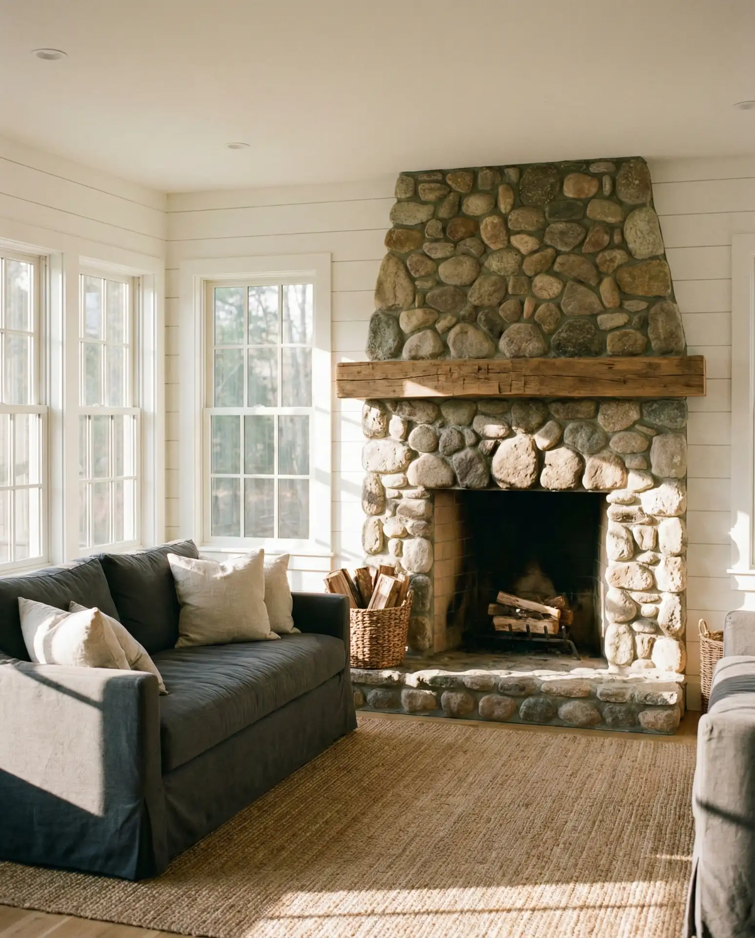 Cozy Fireplace Surround with Stone 2