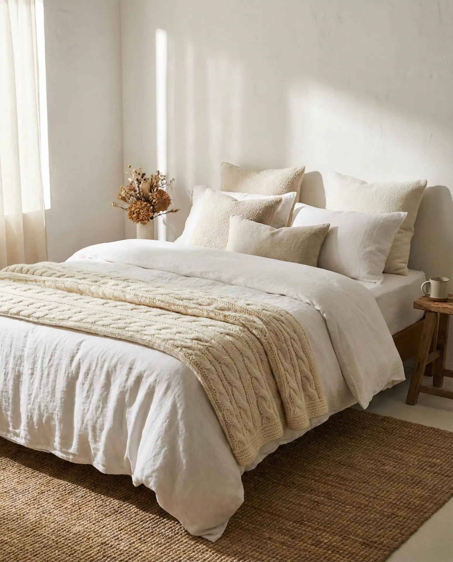 Cozy White Textured Sanctuary 1