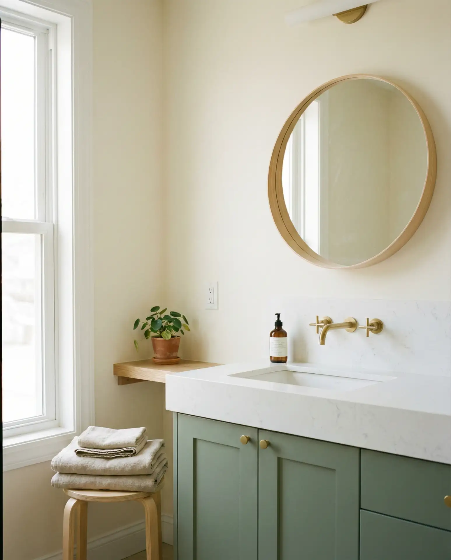 Cream and Sage Scandi-Inspired Bath 2