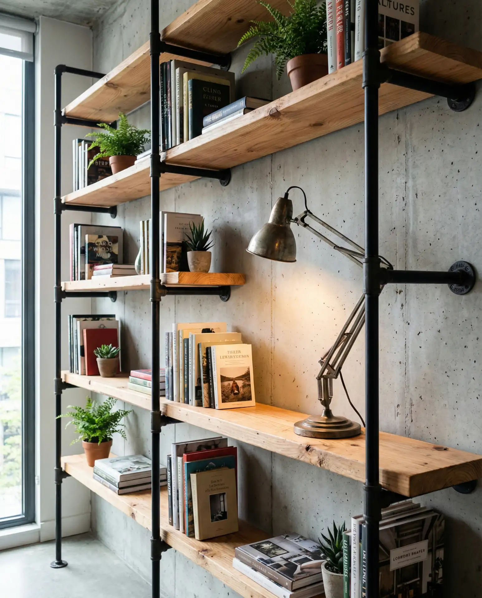 DIY Industrial Pipe Shelving 1