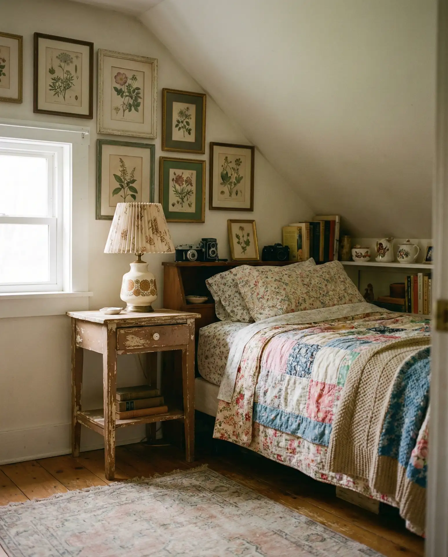Eclectic Vintage Attic Bedroom 1