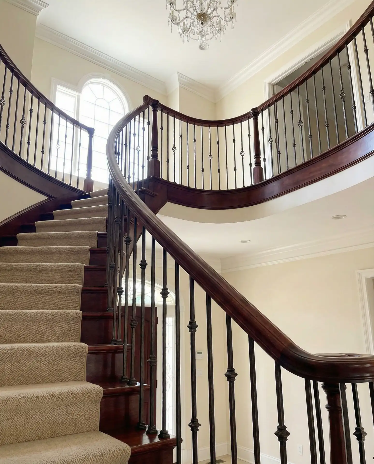 Elegant Curved Staircase Railings 2