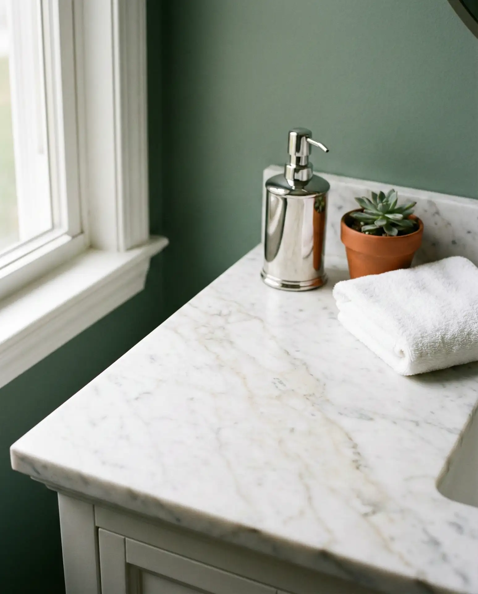 Eucalyptus Green and Marble Luxury Bath 2