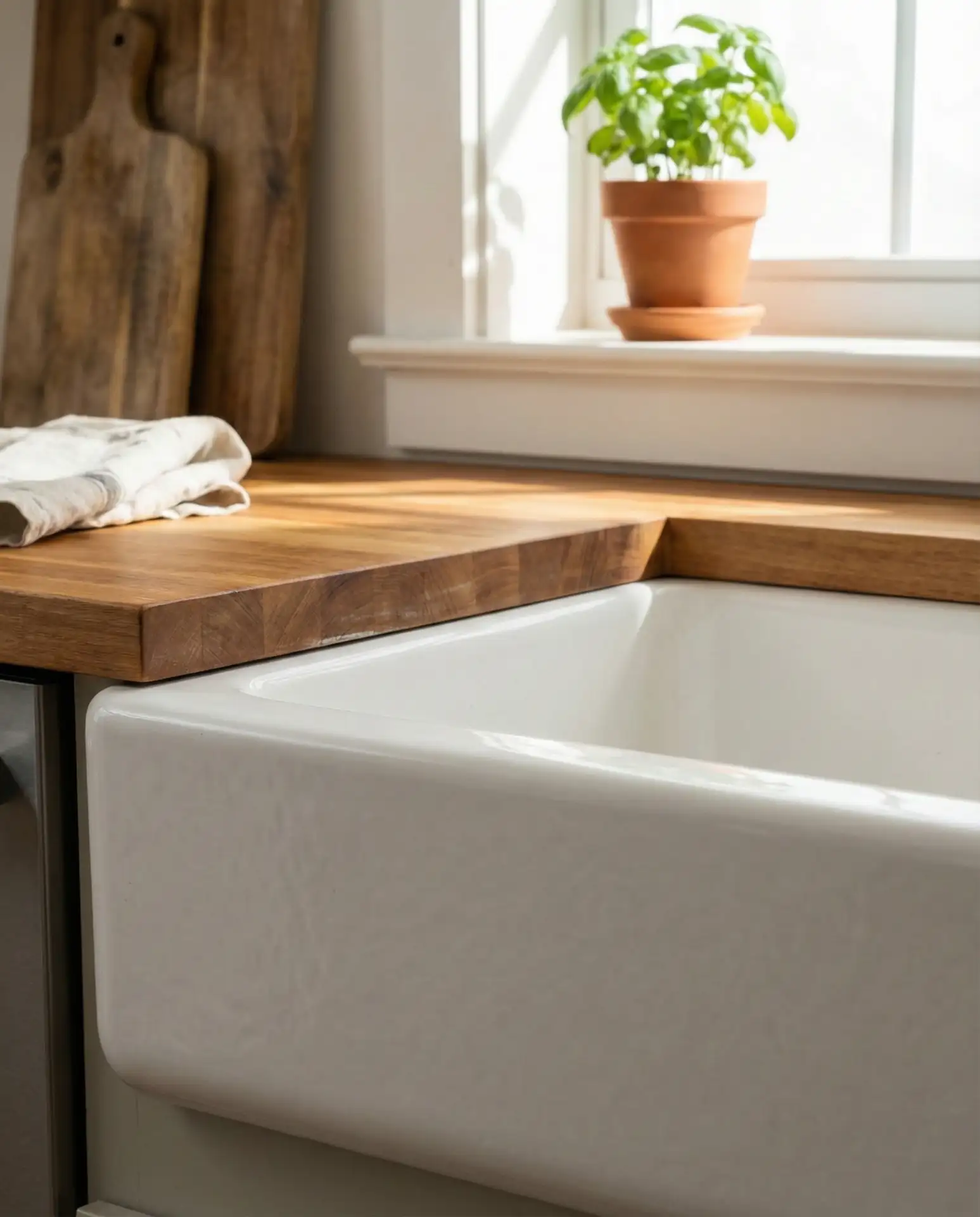 Farmhouse Apron Sink in White Fireclay 1