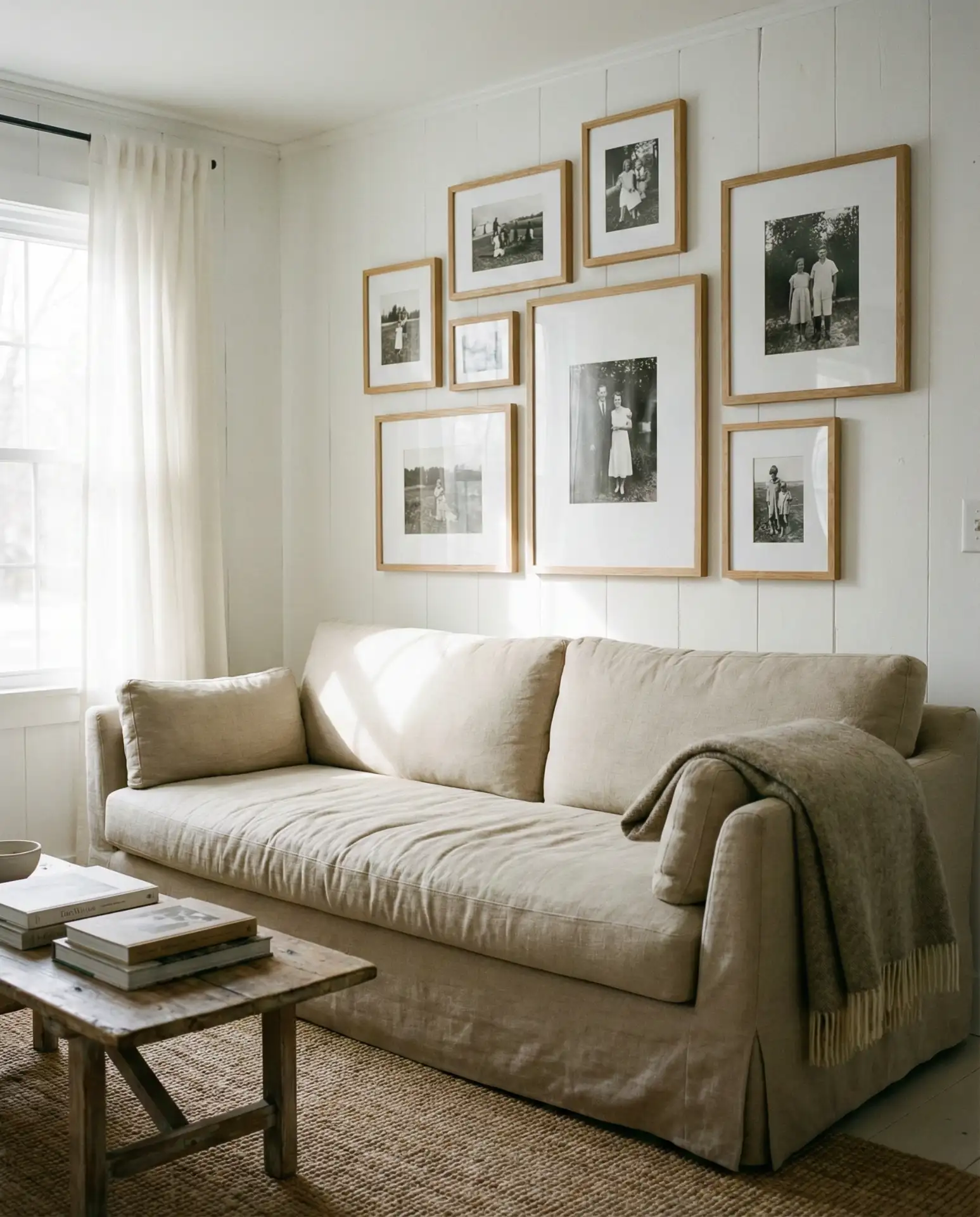 Farmhouse Gallery Wall with Mixed Frames 2