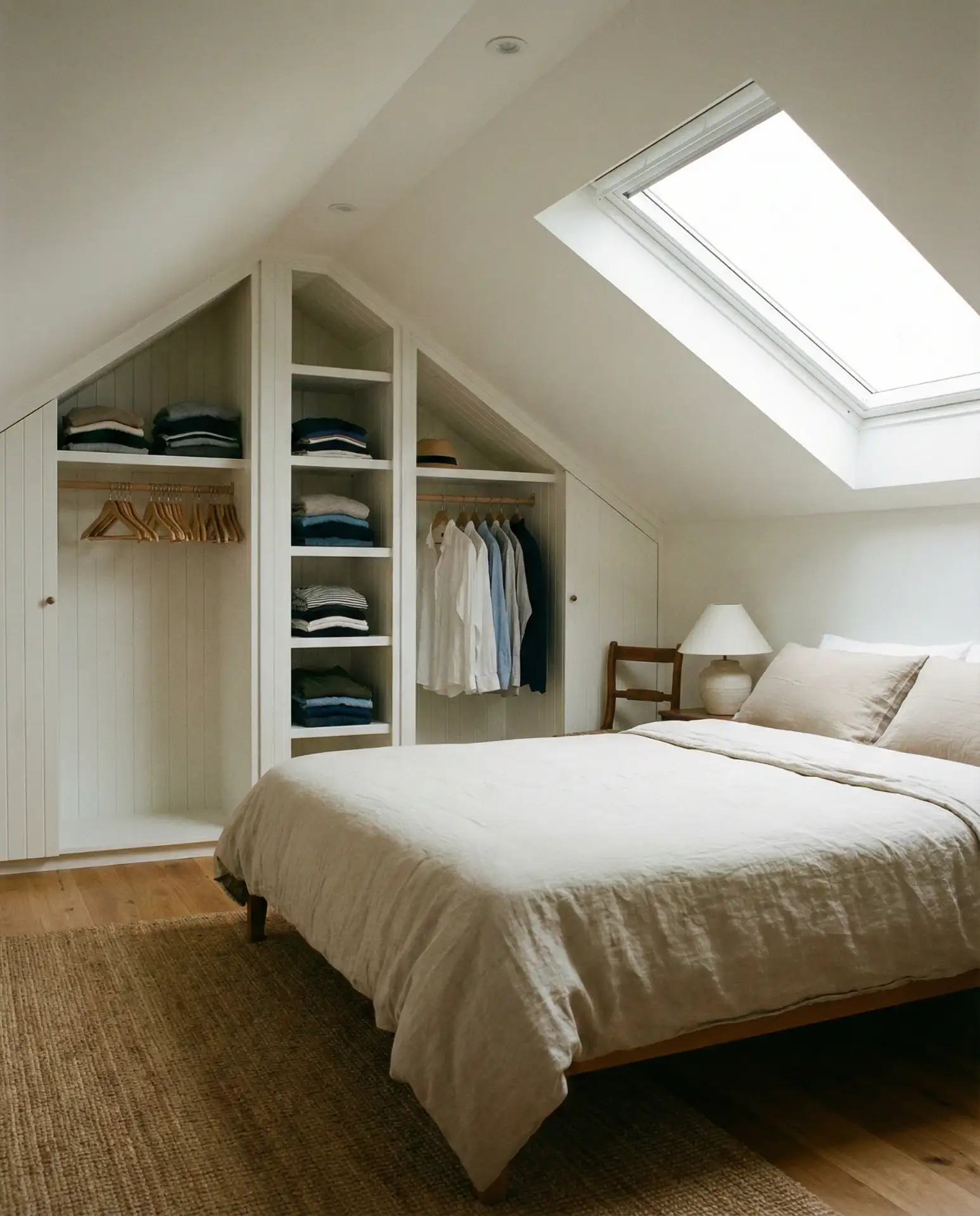 Finished Attic with Built-In Closets 1