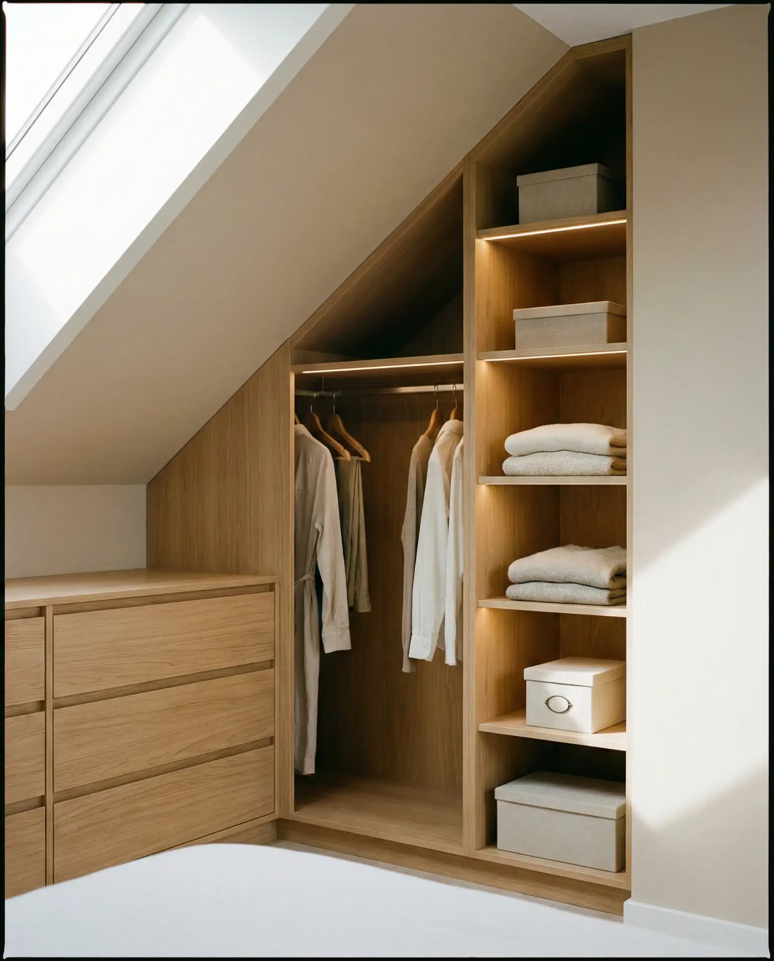 Finished Attic with Built-In Closets 2