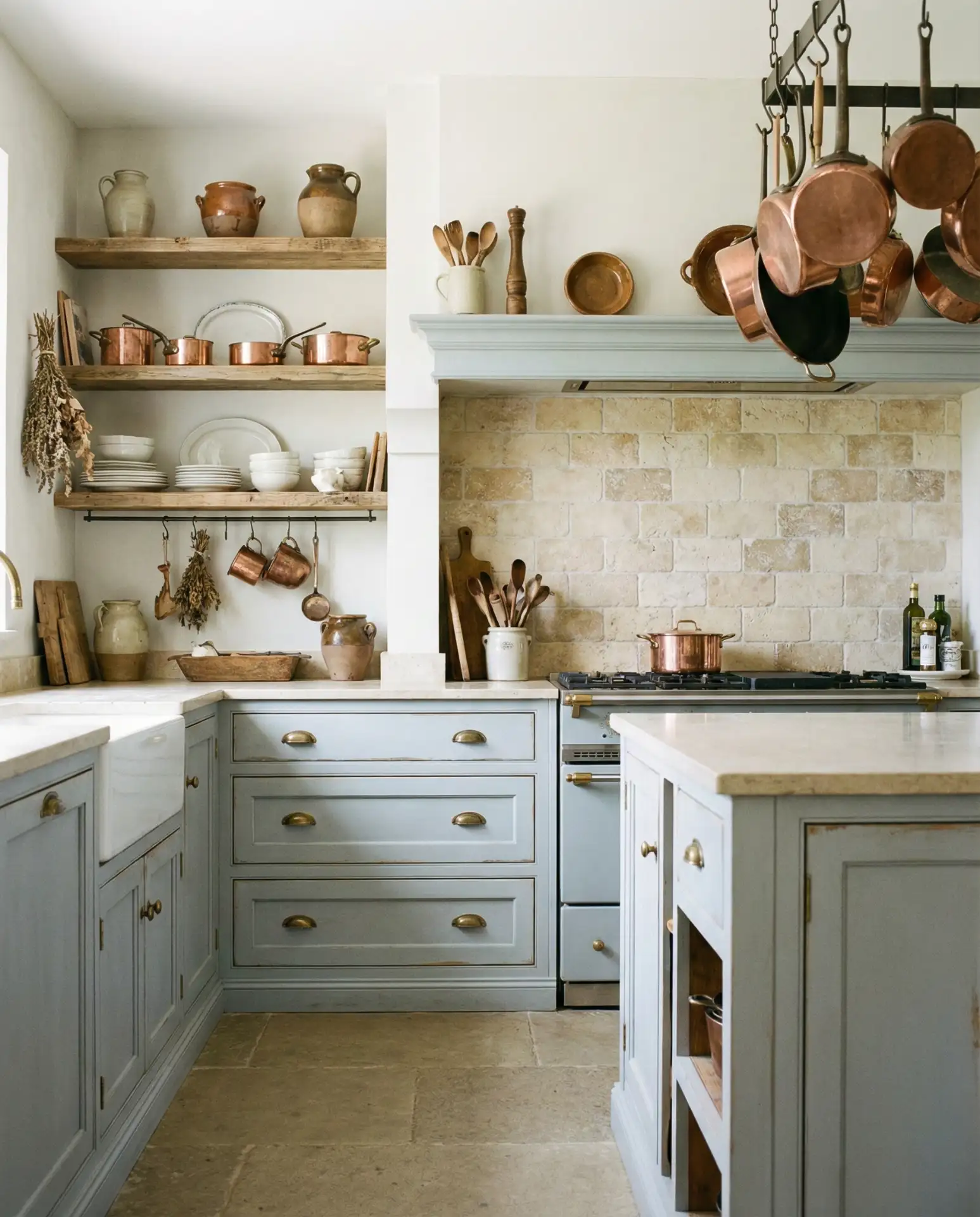 French Country Blue with Natural Wood Tones 2