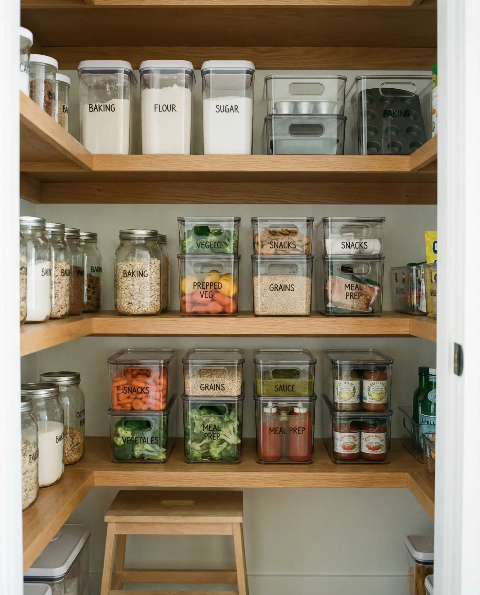 Functional Pantry with Zones for Meal Prep and Baking 2