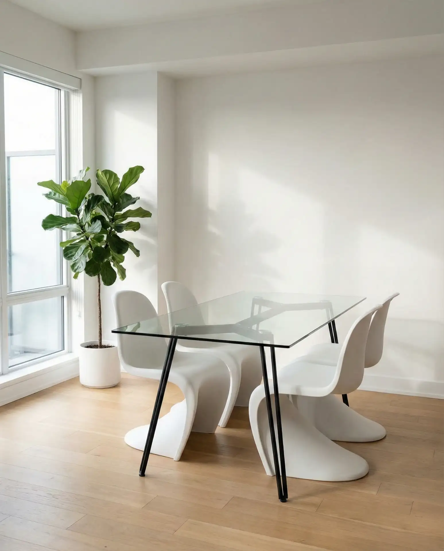 Glass Top Table for Airy Small Spaces 1