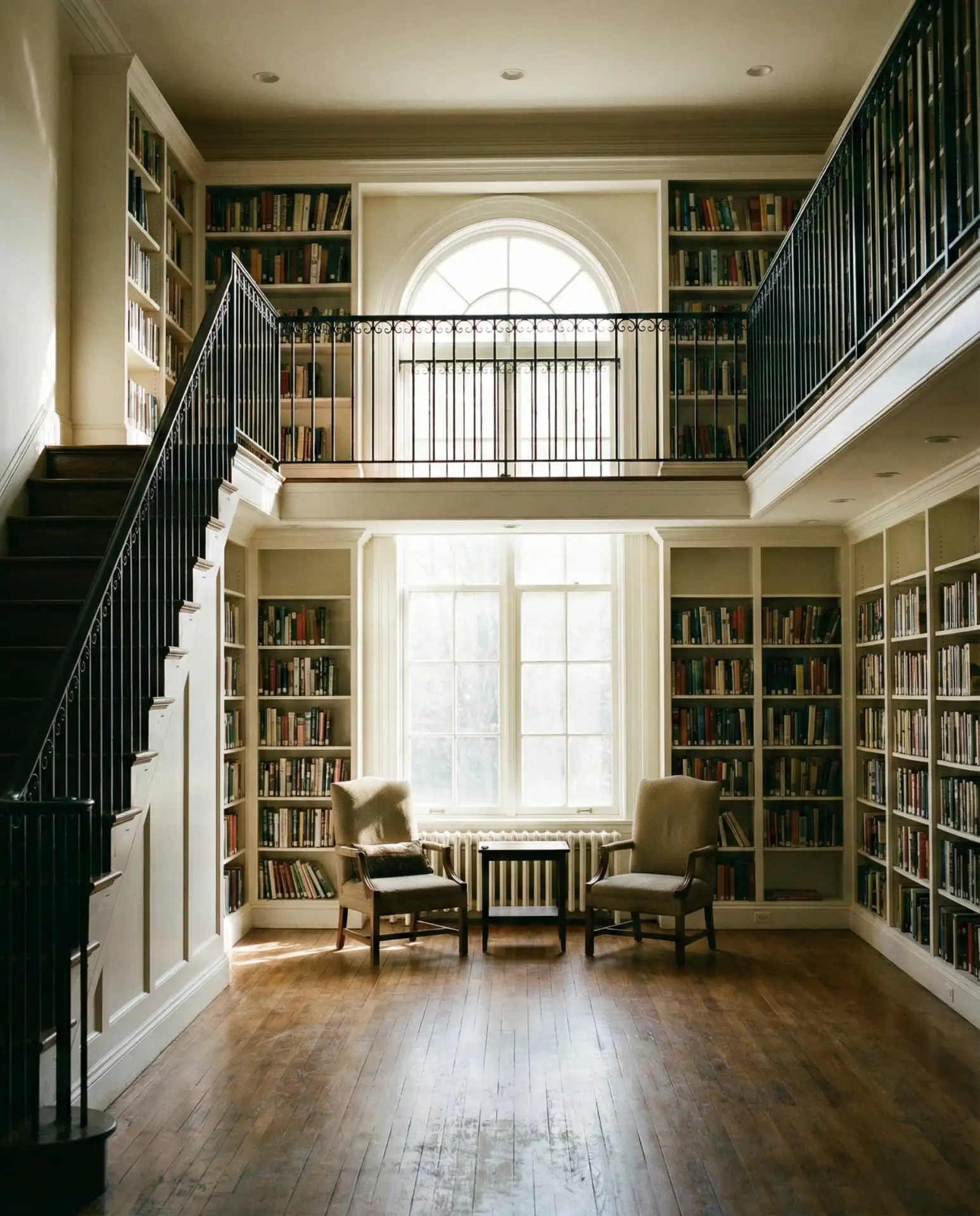 Grand Two-Story Library with Gallery 1