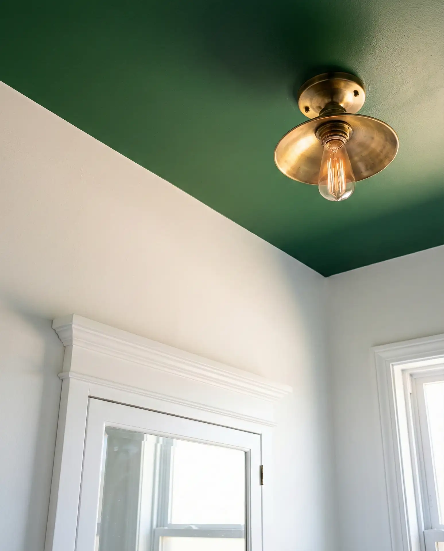 Green Painted Ceiling for Visual Interest 2