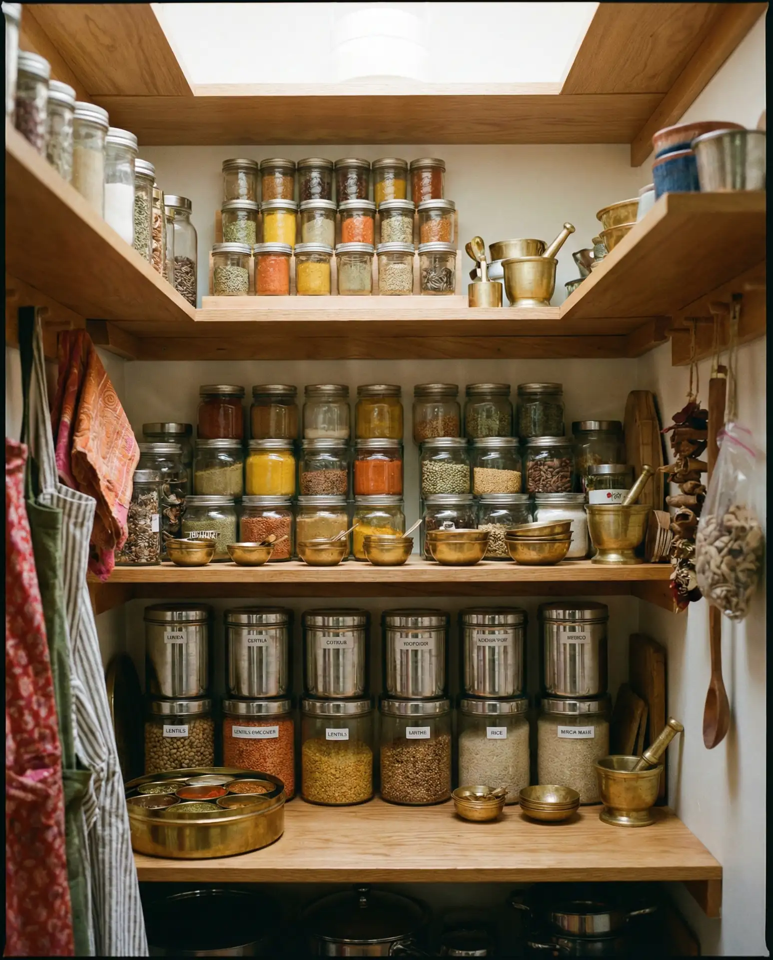 Indian Kitchen Pantry with Spice Organization 2