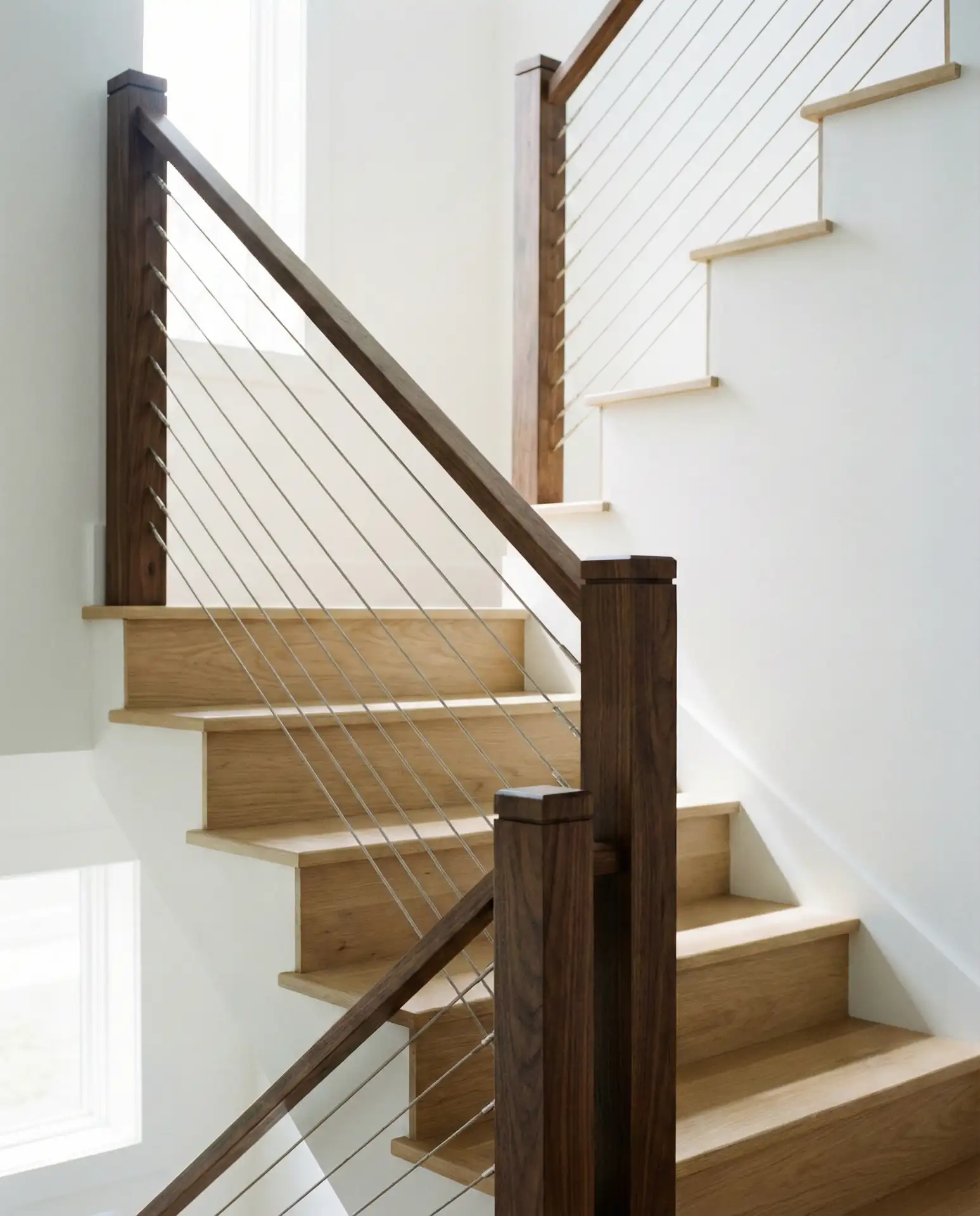 Indoor Cable with Dark Wood Posts 2