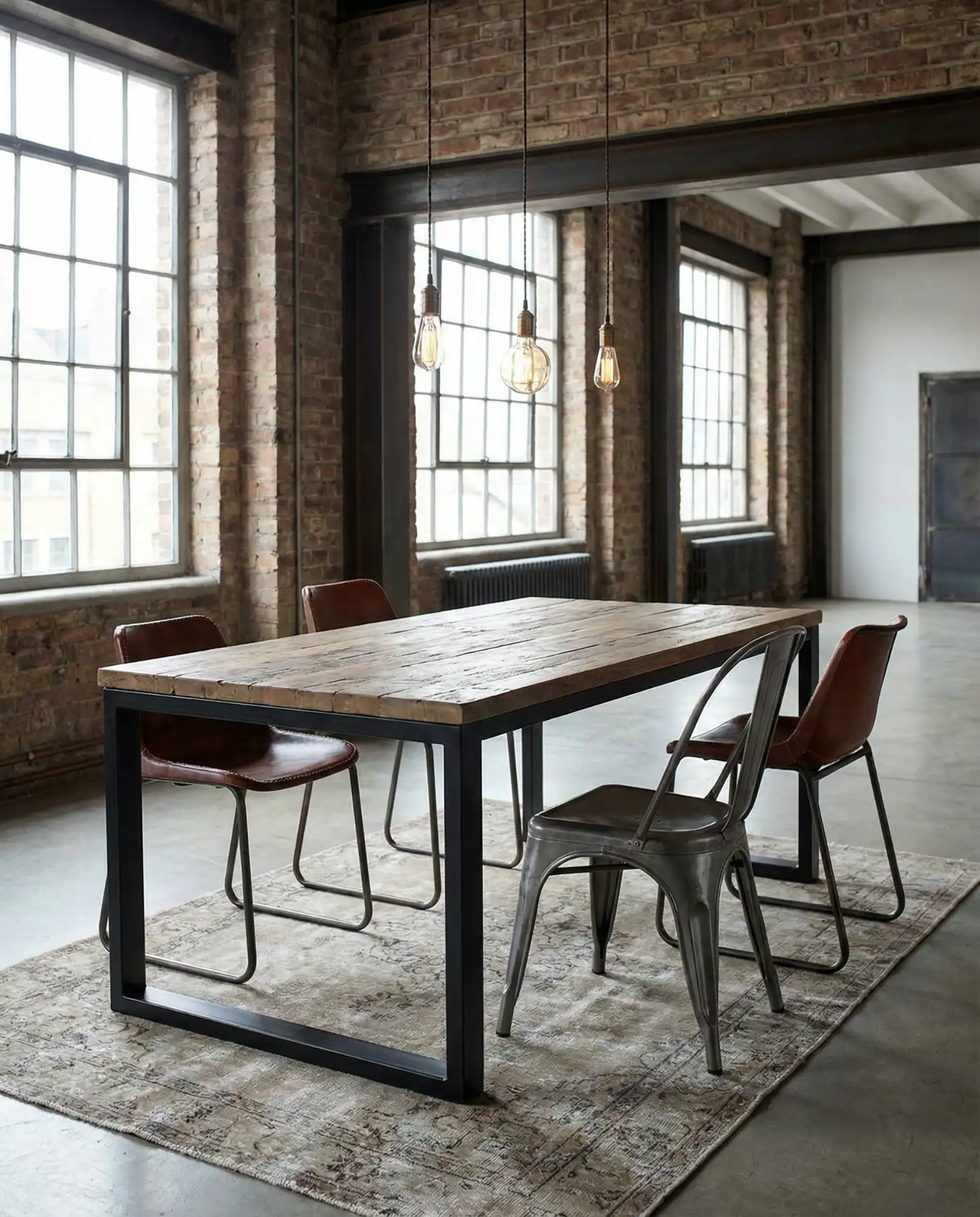 Industrial Metal and Wood Combo Table 1
