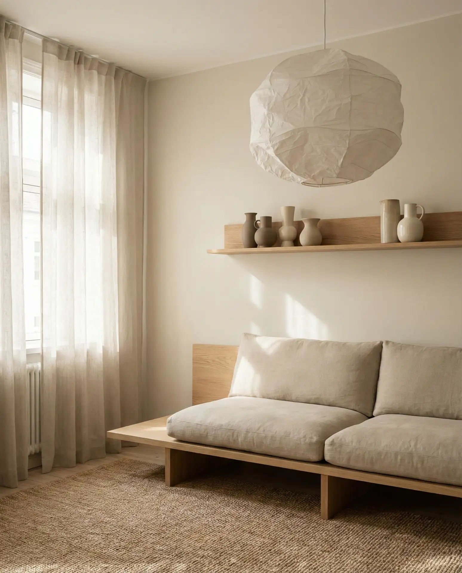 Japandi Living Spaces with Natural Textures 1